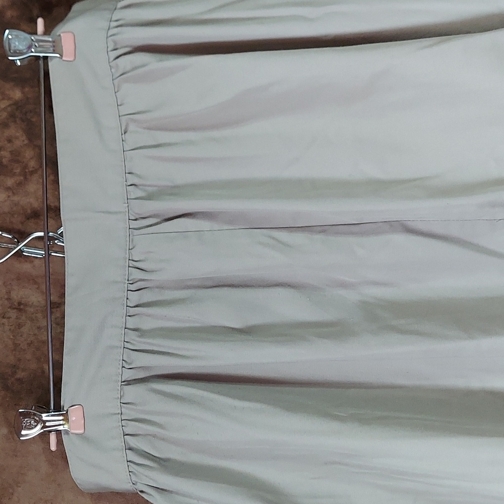 Malouf Khaki Circle Skirt Front Button Down Vintage Size 16 Inv 477 - Picture 5 of 9